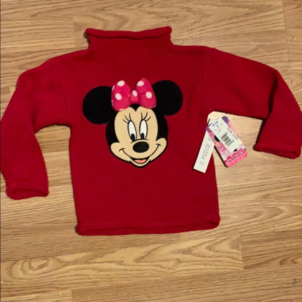 Toddler girls 2T Minnie Mouse sweater NICE NWT